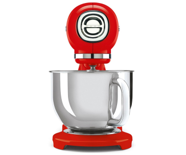 Smeg SMF03RDEU kuchyňský robot, 800 W, planetární systém, 4.8 l, 10 rychlostí, nerezová mísa, červená