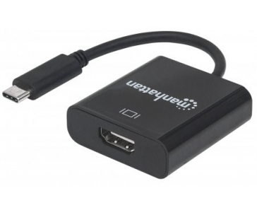 MANHATTAN převodník z USB 3.1 na HDMI (Type-C Male to HDMI Female, Black) PC / Apple MacBook