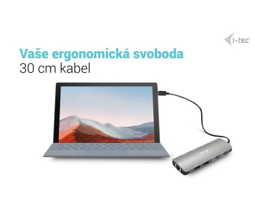 BAZAR - i-tec USB-C Metal Nano 2x HDMI Docking Station, PD 100W - Poškozený obal (Komplet)