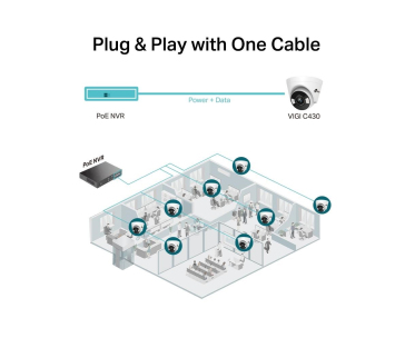 TP-Link VIGI C430(4mm), 3MP, Turret, PoE, IR 30m