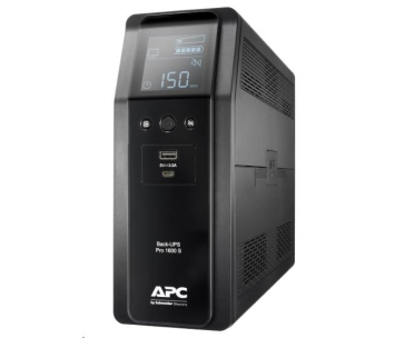 APC -rozbalen- Back UPS Pro BR 1600VA, Sinewave, 8 Outlets, AVR, LCD interface (960W)