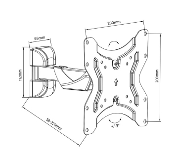 Polohovatelný kloubový držák Tv Fiber Mounts M7C41