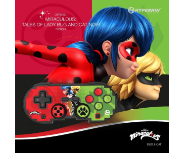 Hyperkin Pixel Art Bluetooth Controller Official ZagToons Edition for N. Switch®/PC/Mac®/Android®  (Bug & Cat)