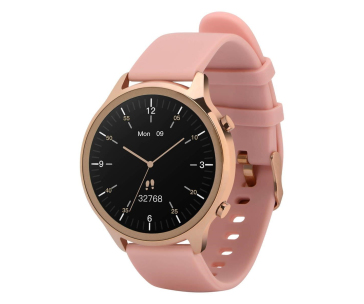 Garett Smartwatch Veronica zlatá, růžový řemínek