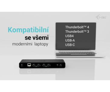 i-tec Universal Dual 4K Display Docking Station, Power Delivery 85W + i-tec USB-C Charger 100W