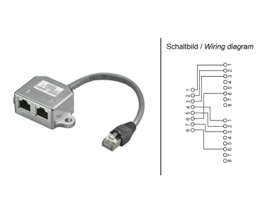 PremiumCord Modulární RJ45 2 porty 10/100Base T