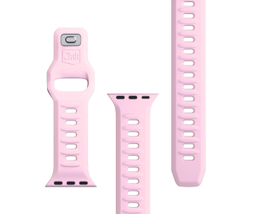 3mk Silicone Watch Strap pro Apple 42/44/45/49 mm Powder Pink