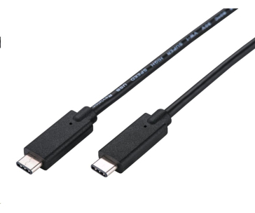 C-TECH kabel USB 3.2, Type-C (CM/CM), PD 100W, 20Gbps, 2m, černý