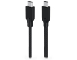 GENIUS nabíjecí kabel ACC-C2CC-3A, 100cm, USB-C na USB-C, 3A, PD60W, opletený, černý