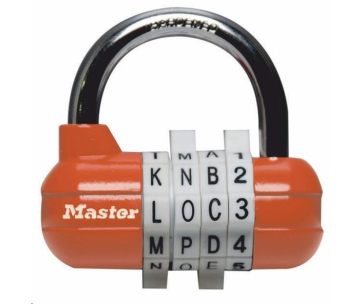 Master Lock 1534EURD Kombinační visací zámek horizontální - oranžový