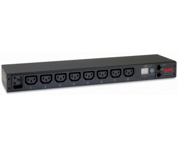 APC Rack PDU, Metered, 1U, 16A, 208/230V, (8)C13, IEC-320 C20 2.5m