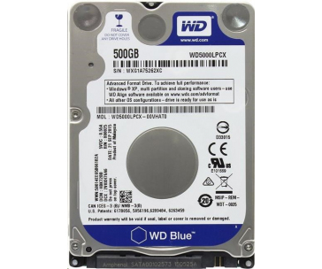 WD BLUE WD5000LPZX 500GB, SATA III 2.5", 128MB 5400RPM, 150MB/s, 7mm, SMR