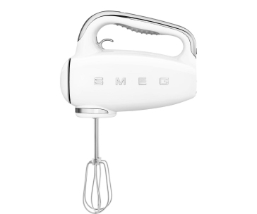 Smeg HMF01WHEU ruční mixér, 250 W, 9 programů, časovač, turbo, elektronický tempomat, bílý