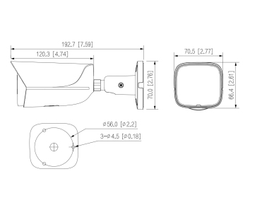 Dahua IPC-HFW3541E-AS-0280B-S2, IP kamera, 5Mpx, 1/2.7" CMOS, objektiv 2,8 mm, IR<50, IP67