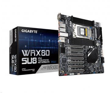 BAZAR GIGABYTE MB Sc sWRX8 WRX80-SU8-IPMI, AMD WRX80, 8xDDR4, 1xVGA, CEB - repair (s příslušenstvím)