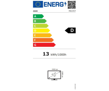 ASUS LCD 22" MB229CF ZenScreen FHD 1920 x 1080 IPS technology 100Hz USB-C PD 60W HDMI REPRO sub-woofer 2.1 channel audio