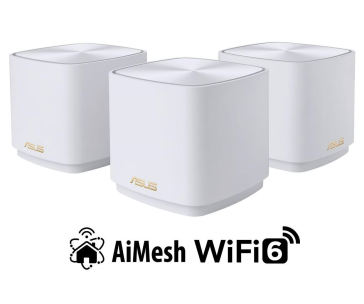 ASUS ZenWiFi XD4 Plus 3-pack white Wireless AX1800 Dual-band Mesh WiFi 6 System