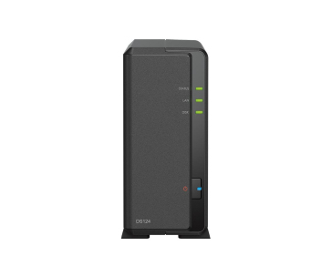 Synology DS124 DiskStation (4C/RealtekRTD1619B/1,7GHz/1GBRAM/1xSATA/2xUSB3.2/1xGbE)