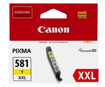 Canon CARTRIDGE CLI-581 XXL žlutá pro PIXMA TS615x, TS625x, TS635x, TR7550, TS815x (824str.)