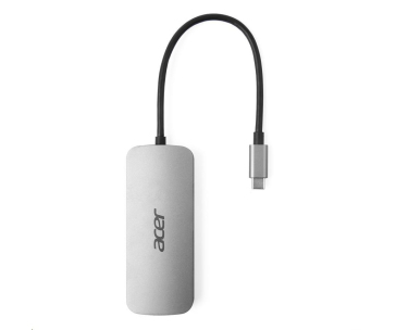 ACER Dokovací stanice 7IN1 TYPE C DONGLE: 1x HDMI, 1x DP, 1x USB-C,2x USB3.2, 1x RJ-45,1x 3.5mm audio port