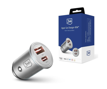 3mk nabíječka do auta - Hyper Car Charger 45W, 1x USB + 1x USB-C (PD)