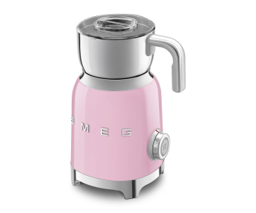 BAZAR - Smeg MFF11PKEU, napěňovač mléka, 500 W, 600 ml, horká čokoláda / mléko, lehká pěna, růžový - opraveno