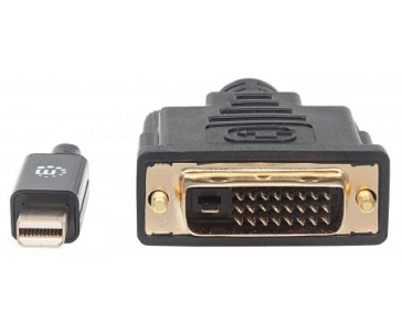 MANHATTAN kabel Mini DisplayPort 1.2a Male to DVI-D 24+1 Male, 1.8 m, černý