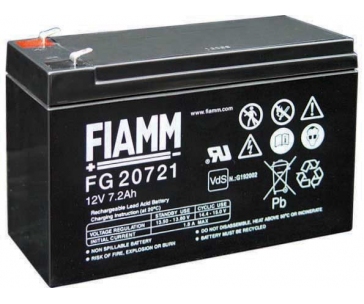 Baterie - Fiamm FG20721 (12V/7,2Ah - Faston 187), životnost 5let