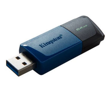 Kingston Flash Disk 64GB USB3.2 Gen 1 DataTraveler Exodia M (Black + Blue)