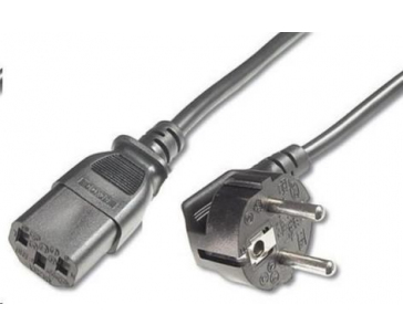 PREMIUMCORD Kabel napájecí 230V/10A, zahnutá vidlice,  2m