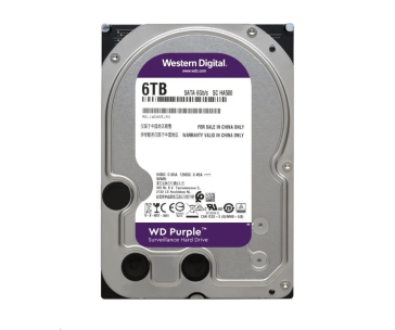 WD PURPLE WD64PURZ 6TB, SATA III 3.5", 256MB, 175MB/s, Low Noise, CMR