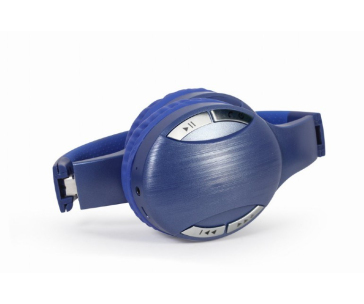 GEMBIRD Sluchátka BTHS-01, mikrofon, Bluetooth, modré