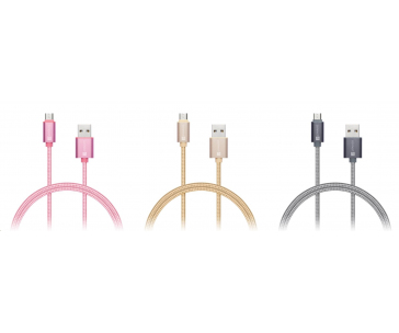 CONNECT IT Wirez Premium Metallic micro USB - USB, rose gold, 1m