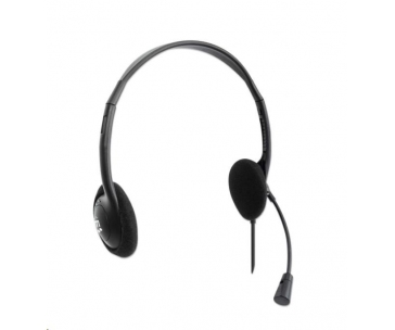 MANHATTAN Sluchátka s mikrofonem Stereo USB Headset, bulk