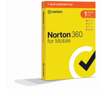 NORTON 360 MOBILE 1 uživatel pro 1 zařízení na 1 rok BOX