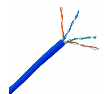 UTP kabel PlanetElite, Cat5E, licna(lanko), PVC, modrá, 305m