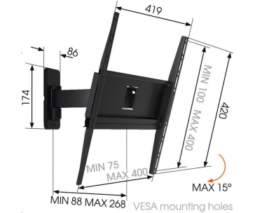 Vogel's MA3030 - TV rameno 2 klouby M