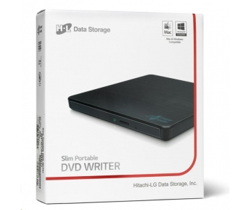 HITACHI LG - externí mechanika DVD-W/CD-RW/DVD±R/±RW/RAM GP60NB60, Slim, Black, box+SW