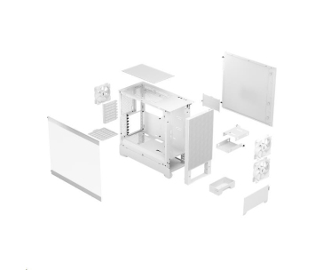 FRACTAL DESIGN skříň Pop Air White TG Clear Tint, 2x USB 3.0, bez zdroje, ATX