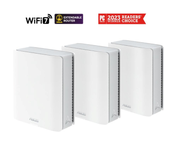 ASUS ZenWifi BT10 3-pack, WiFi7 Extendable Router, AiMesh, 2x WAN/LAN, 1x LAN, 1x 3.0