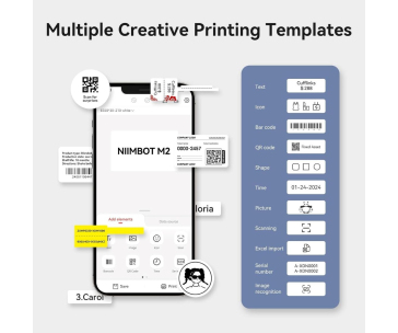 Niimbot Tiskárna štítků M2-H Smart, modrá + role štítků 230 ks
