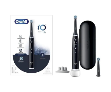 Oral-B iO Series 6s elektrický zubní kartáček, časovač, tlakový senzor, 5 programů, aplikace Oral-B, černá