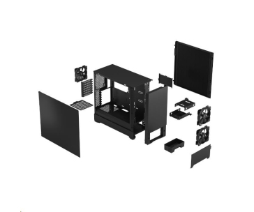 FRACTAL DESIGN skříň Pop Silent Black Solid, 2x USB 3.0, bez zdroje, ATX