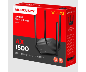 MERCUSYS MR60X WiFi6 router (AX1500,2,4GHz/5GHz,2xGbELAN,1xGbEWAN)