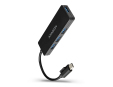 AXAGON HUE-G1C, 4x USB 3.2 Gen 1 SLIM hub, kabel Type-C 14cm napevno