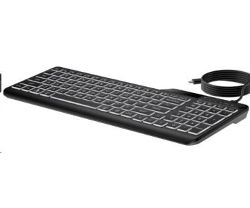 HP 400 Backlit Wired Keyboard - drátová podsvícená klávesnice CZ/SK