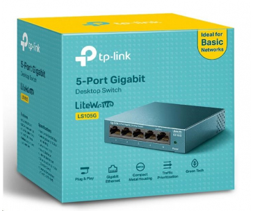 TP-Link LiteWave switch LS105G (5xGbE, fanless)