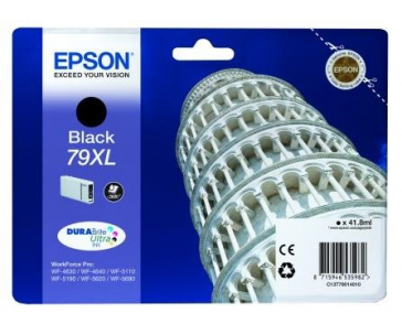 EPSON Ink čer WF-5xxx Series Ink Cartridge "Pisa" 79 XL Black (41,8 ml)