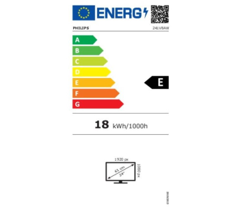 Philips MT IPS LED 23,8" 241V8AW/00 - IPS panel, 1920x1080, D-Sub, HDMI, repro, bílá barva