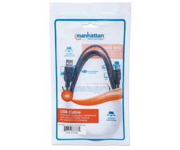 MANHATTAN Kabel USB 2.0 A-mini B propojovací 1,8m